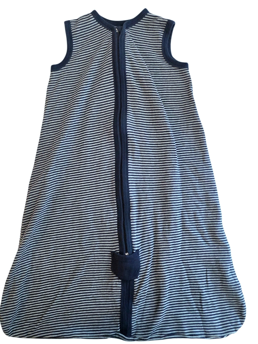 Burts Bees Beekeeper 100% Organic Cotton Sleep Sack S 0-6 Mos Striped Sleeveless